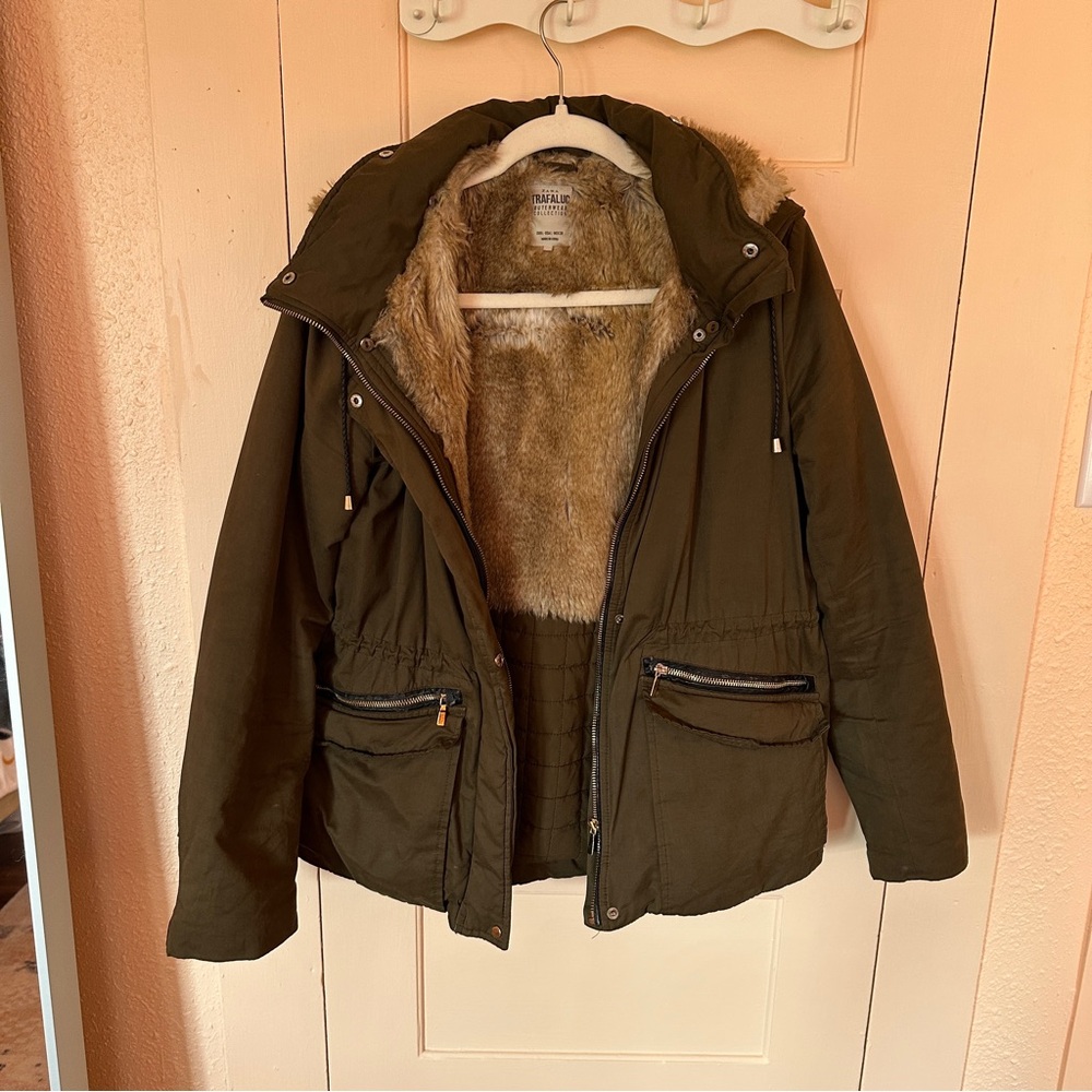 Zara faux fur lined parka